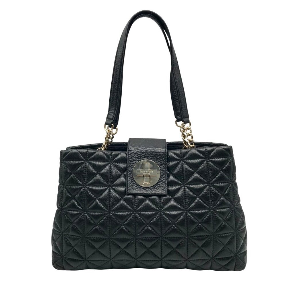 Kate Spade Black Quilted Leather Elena Whitaker Place Shoulder Bag